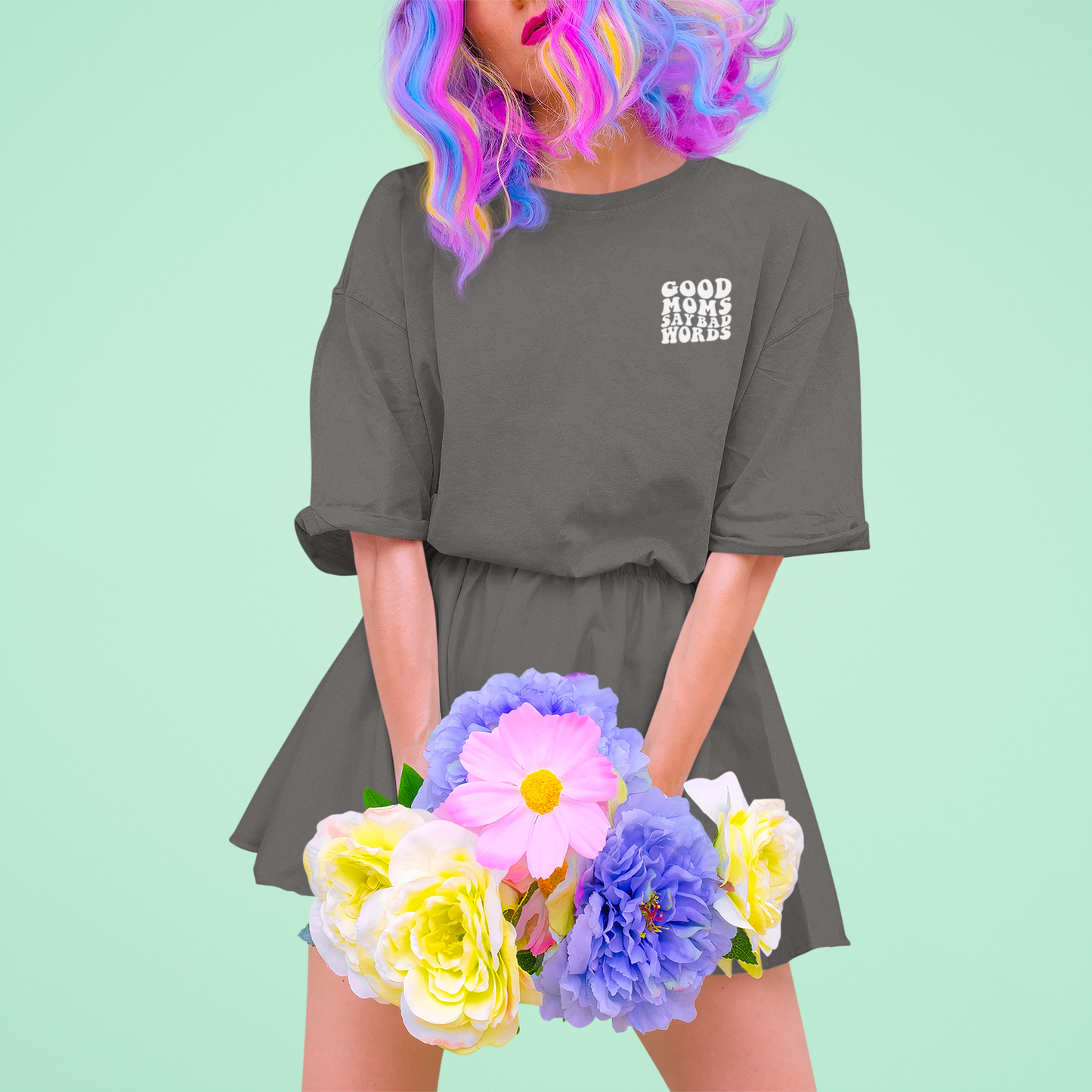 Good Moms Say Bad Words Tee (pepper)